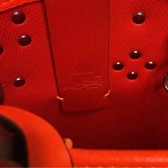 Christian Louboutin Neon Orange Small Cabata Bag - Picture 8 of 9